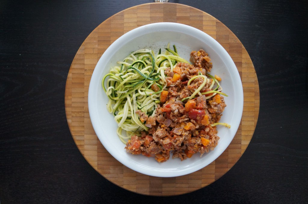 Zucchini Spaghetti Bolognese